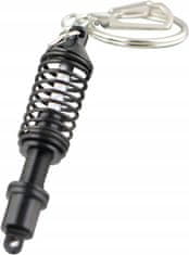 INNA Klíčenka Moto kroužek na klíče pro jezdce s přívěskem tlumiče nárazů barva černá