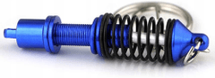 INNA Klíčenka Moto kroužek na klíče pro jezdce s přívěskem tlumiče nárazů modrá barva