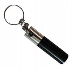 INNA Klíčenka přívěsek na klíče s klipem na baterie AA barva černá a stříbrná