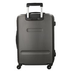 Joummabags Sada ABS cestovních kufrů ROLL ROAD FLEX Black/Antracita, 55-65cm, 5849561
