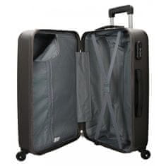 Joummabags Sada ABS cestovních kufrů ROLL ROAD FLEX Black/Antracita, 55-65cm, 5849561