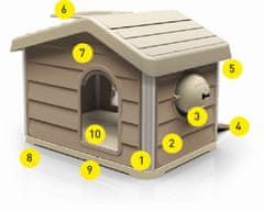 Loboo 80301 domeček pro psy a kočky SMARTKAVE ALASKA se sedlovou střechou