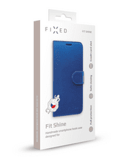 FIXED Pouzdro flip iPhone 11, FIXED FIT Shine, modré