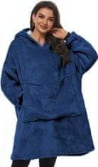 Mormark Svetr deka - Mikina jako deka s rukávy a kapucí | HOODZIE Modrá