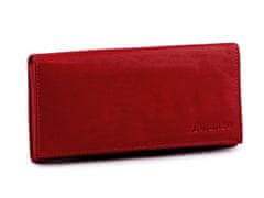 Kraftika 1 ks červená dámská kožená peněženka 9x18 cm