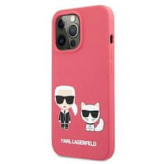 Karl Lagerfeld KLHCP13LSSKCP hard silikonové pouzdro iPhone 13 / 13 Pro 6.1" pink Silicone Karl & Choupette