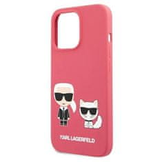 Karl Lagerfeld KLHCP13LSSKCP hard silikonové pouzdro iPhone 13 / 13 Pro 6.1" pink Silicone Karl & Choupette