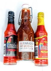 LaProve Amazon Habanero, Amazon Red 90 ml x 2 & Salsa ALVARADO HOT MICHELADA CHIPOTLE from Mexico 220 ml