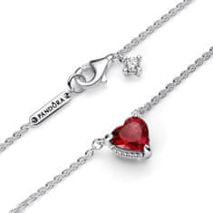 Pandora Slušivý stříbrný náhrdelník Třpytivé srdce Timeless 392542C01-45