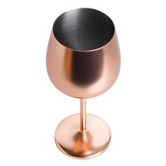MPM QUALITY Nerezová sklenice na víno - populární styl "Moet", růžově zlatá