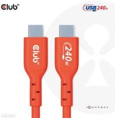 Club 3D kabel USB-C, Data 480Mb,PD 240W(48V/5A) EPR, M/M, 2m