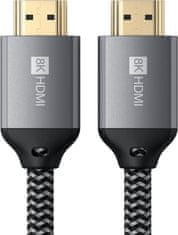 Satechi kabel HDMI, 8K, opletený, 2m, černá