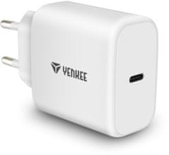 Yenkee GaN síťová nabíječka YAC 3065, USB-C, 65W, bílá