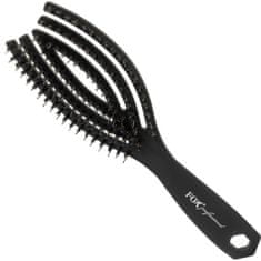 Fox Kartáč na vlasy FOX FLEX NYLON&BOAR - BLACK MAT, Rychle a efektivně vysuší vlasy díky větracím otvorům
