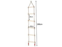 Verk Dřevěný provazový žebřík 185 cm