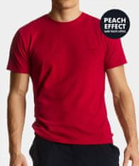ATLANTIC Pánské tričko s krátkým rukávem - červené Velikost: L