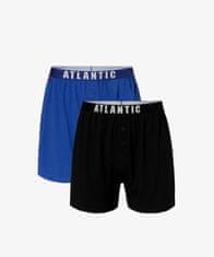 ATLANTIC Pánské volné boxerky 2Pack - modrá, námořnická modrá Velikost: M