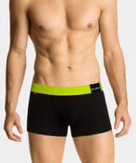 ATLANTIC Pánské boxerky PREMIUM s mikromodal - černé/žluté Velikost: M