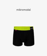 ATLANTIC Pánské boxerky PREMIUM s mikromodal - černé/žluté Velikost: M