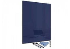 Glasdekor Magnetická skleněná tabule 90x80cm - Barva: Ocelově modrá