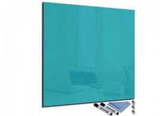 Glasdekor Magnetická skleněná tabule 40x40cm - Barva: Tyrkysová