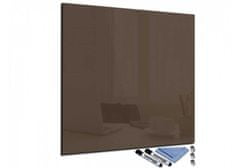 Glasdekor Magnetická skleněná tabule 100x100cm - Barva: Nugátově hnědá