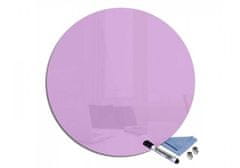 Glasdekor Magnetická skleněná tabule pr.60cm - Barva: Šeříková 