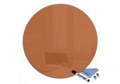Glasdekor Magnetická skleněná tabule kulatá pr.30cm - Barva: Ořechově hnědá