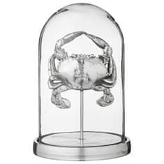 Lene Bjerre Dekorační zvon se stříbrným krabem SERAFINA 17,5 x 27 cm 