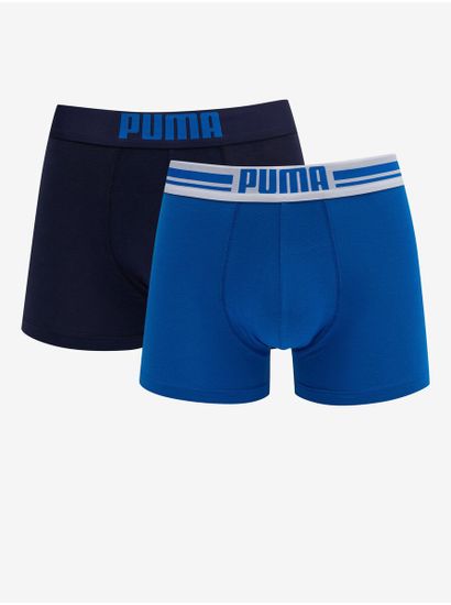 Puma Sada dvou pánských boxerek v modré barvě Puma