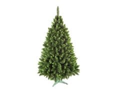 eoshop Stromek JEDLE umělý vánoční se zelenými konci + stojan 160cm