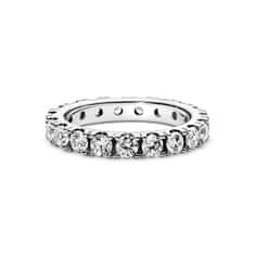Pandora Třpytivý stříbrný prsten s čirými krystaly Timeless 190050C01 (Obvod 56 mm)