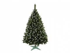 eoshop Stromek JEDLE umělý vánoční s bílými konci + stojan 120cm