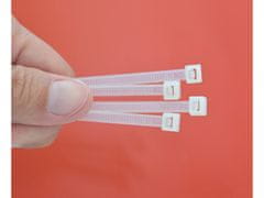sarcia.eu Polyamidové stahovací pásky, bílá sada stahovacích pásek 3,6 mm 300 kusy