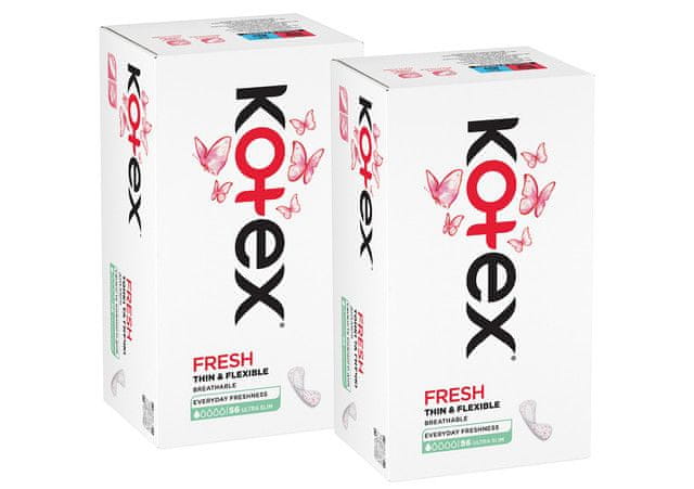 Levně Kotex Slip Fresh Ultra Slim 2 x 56 ks