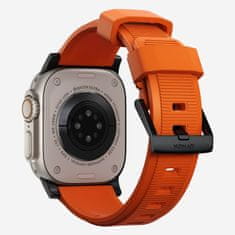 Nomad Rugged Band - Odolný řemínek pro Apple Watch 45 / 49 mm, oranžový, černý