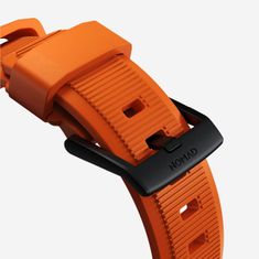Nomad Rugged Band - Odolný řemínek pro Apple Watch 45 / 49 mm, oranžový, černý