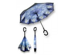 GGV Obrácený deštník 102 cm modrá