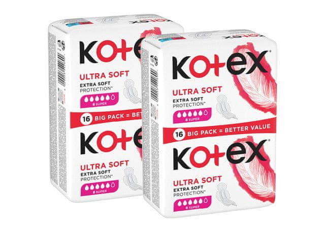Levně Kotex Ultra Soft Super 2 x 16 ks