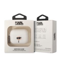 Karl Lagerfeld NFT Karl silikonový kryt pro AirPods Pro 2, černý Bílá