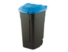 eoshop Popelnice na odpad plastová černo-modrá 110l 58x52x88cm