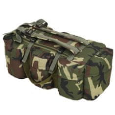 Vidaxl Sportovní taška 3 v 1 army styl 90 l maskáčová