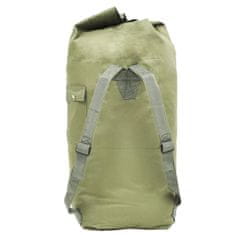 Vidaxl Sportovní taška v army stylu 85 l olivově zelená