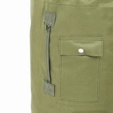 Vidaxl Sportovní taška v army stylu 85 l olivově zelená