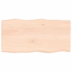 Greatstore Stolní deska 100 x 50 x 6 cm neošetřené masivní dubové dřevo