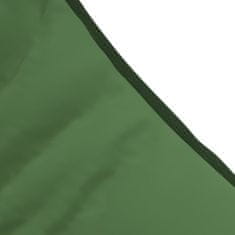Greatstore Skládací zahradní lehátko tmavě zelené textil