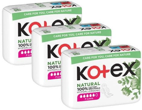 Kotex Natural Super 3 x 7 ks