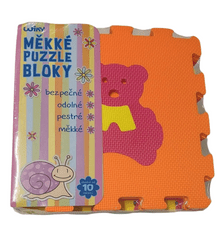 INTEREST měkké puzzle bloky (32cm) se zvířátky - set 10ks.