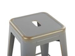 Beliani Sada barových stoliček 60 cm stříbrno zlatá, 2 kusy CABRILLO