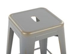 Beliani Sada barových stoliček 76 cm stříbrno zlatá, 2 kusy CABRILLO